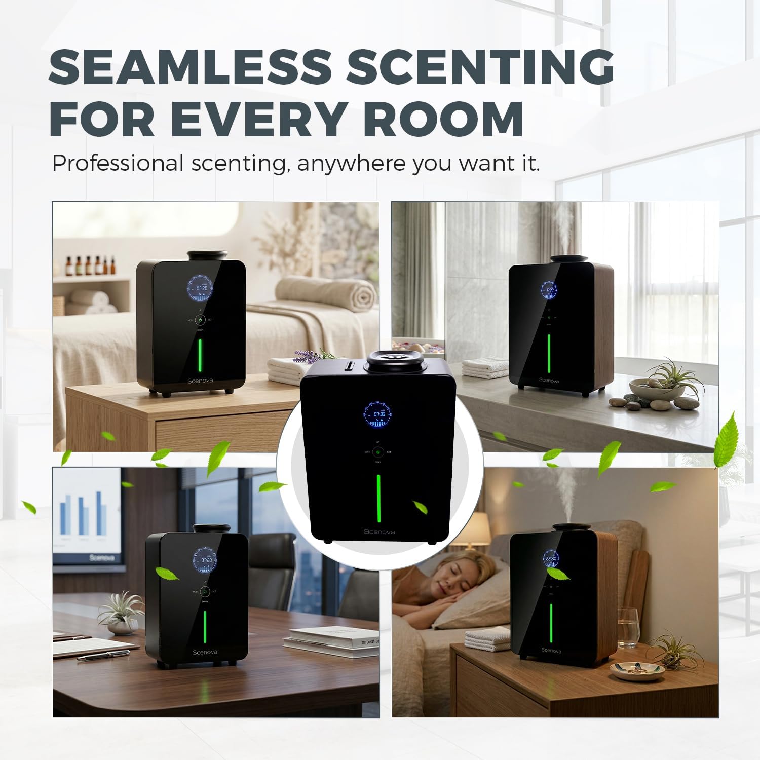 Pro Max, Waterless Essential Oil Scent Diffuser. 2026 Upgraded Version. 4000 sq ft. Touch Control Panel and Bluetooth App. Whole Home System.HVAC System Compatible. Home, Office