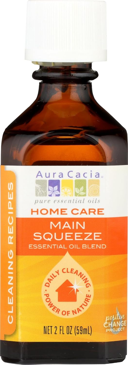 Aura Cacia Main Squeeze Essential Oil Blend for Home Care, 2 Fluid Ounce
