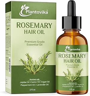 Rosemary Oil for Hair Growth - Hair Growth Oil with Jojoba, Castor, Argan, Peppermint & Lavender | Scalp & Hair Strengthening Treatment for Women & Men (2 Fl Oz)