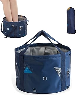 14L Collapsible Foot Soaking Bath Basin Bag with Handles for Kids, Portable Pedicure Feet Spa Bucket Tub for Travel Camping