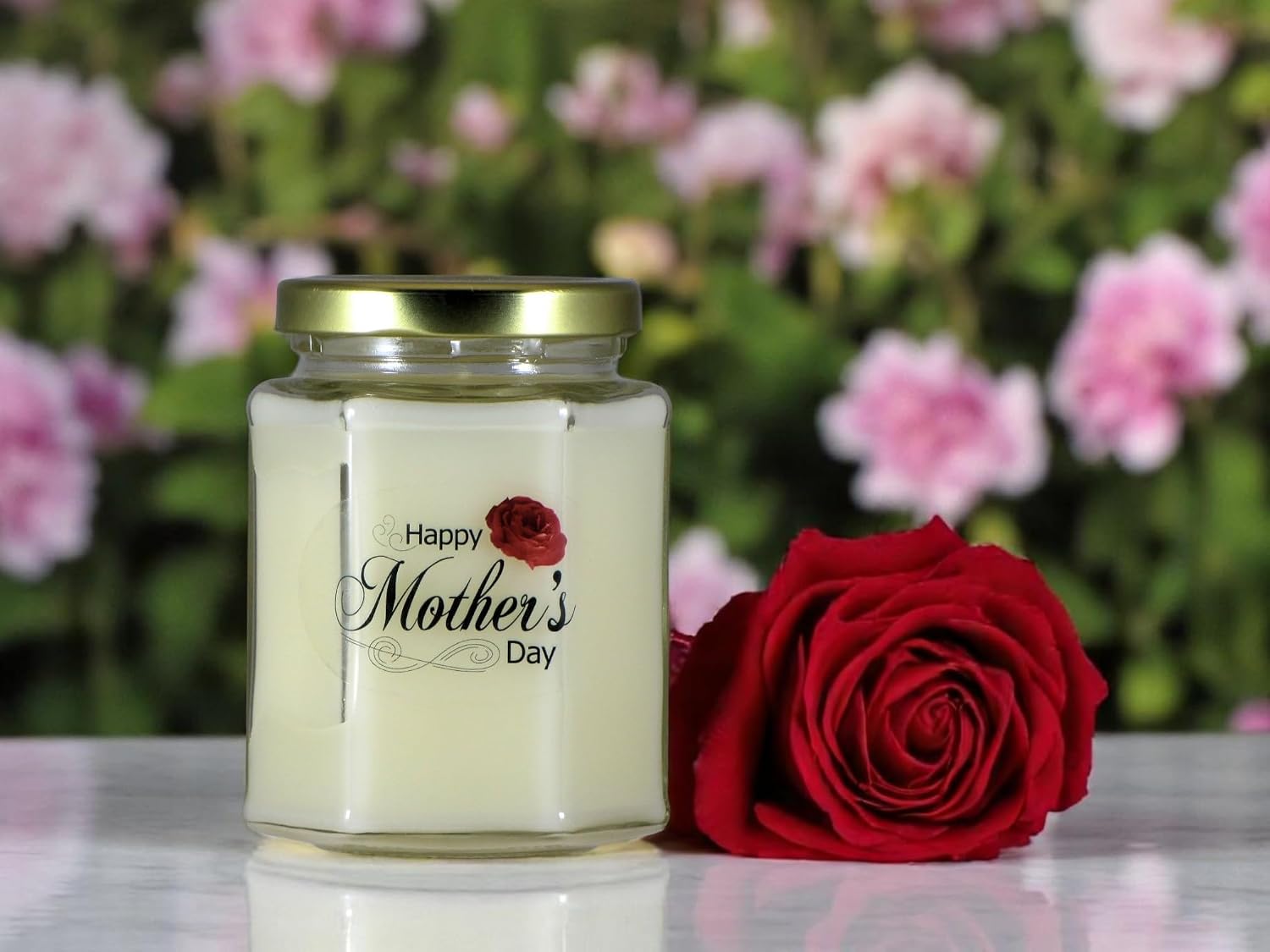 Happy Mother's Day Gardenia Candle | Gardenia Scented Soy Wax Candle | Hand Poured in The USA by Just Makes Scents Candles & Gifts (8 oz)