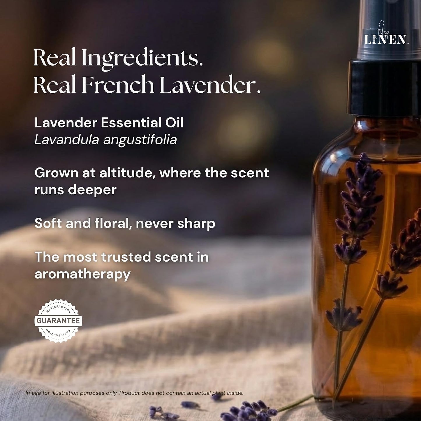 French Lavender Linen Spray | Sleep Aromatherapy Made with Lavender Essential Oil | Fabric Freshener for Beddings Pillows Towels and Bedroom | 4 fl oz
