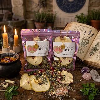 Gemini Zodiac Simmer Pot Kit - Magical Stovetop Potpourri with Dried Apple & Pear Slices, Rose Petals, Lavender & Chamomile - Himalayan Pink Salt & Lemongrass - Astrology Gift for Her