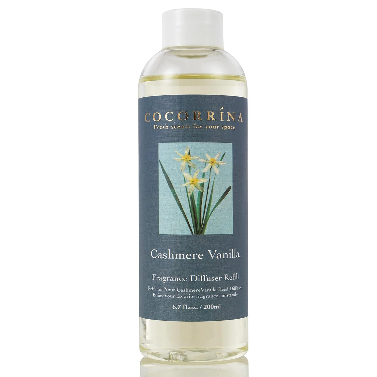 Cocorrína Reed Diffuser Refill - Cashmere Vanilla 6.7 oz. Scented Oil for Reed Diffuser Home Fragrance for Bedroom