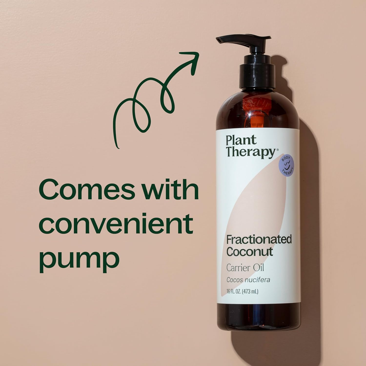 Plant Therapy Fractionated Coconut Oil for Skin, Hair, Body, Face, Diluted Essential Oils, 100% Pure, Natural Moisturizer, Massage & Aromatherapy for Men and Women Liquid Carrier Oil 16 oz