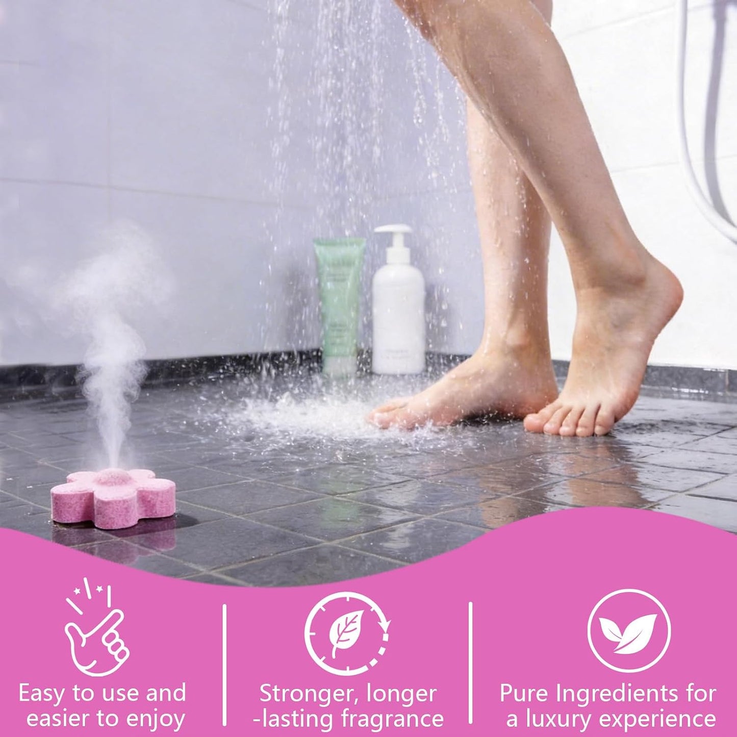 15-Pack Aromatherapy Shower Steamers, Essential Oils Shower Tablets, Shower Melts, 8 Assorted Scents, Graduation Gifts, Self Care Gift, Birthday Gift for Women, Wife, Girlfriend, Relaxing