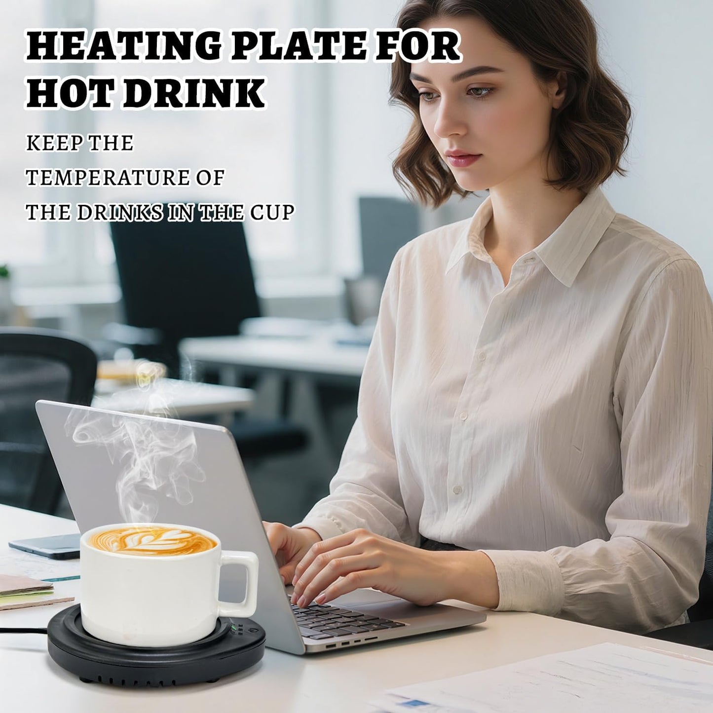Candle Warmer and Mug Warmers with Timer, Safely Releases Scents Without a Flame, Melt The Candle Quickly, Enjoy Your Warm Coffee Tea Milk Beverage. Gifts for Festival Birthday Women Men Mom Dad