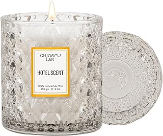 Hotel Scented Candle Natural Essential Oil, Luxury Scented Soy Jar Candle Gifts, Highly Scented, 8.1oz, Unique Blend to Promote Sleep & Relieve Stress