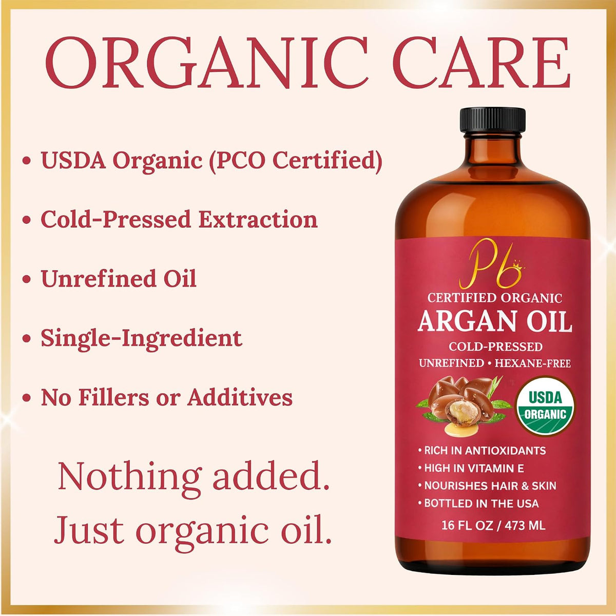 USDA Organic Argan Oil for Hair