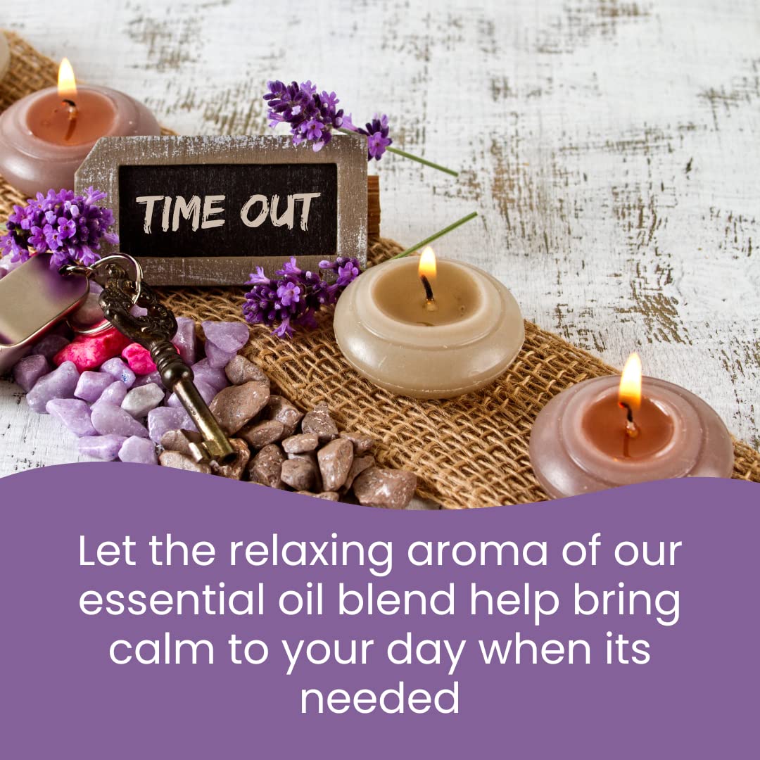 TIME OUT Aromatherapy Roll-On w/Lavender, Ylang Ylang & Cedarwood | Natural Essential Oils for Relaxation for Stress & Calming Relief | 100% Pure, Natural, Therapeutic Grade Oils | Stocking Stuffer