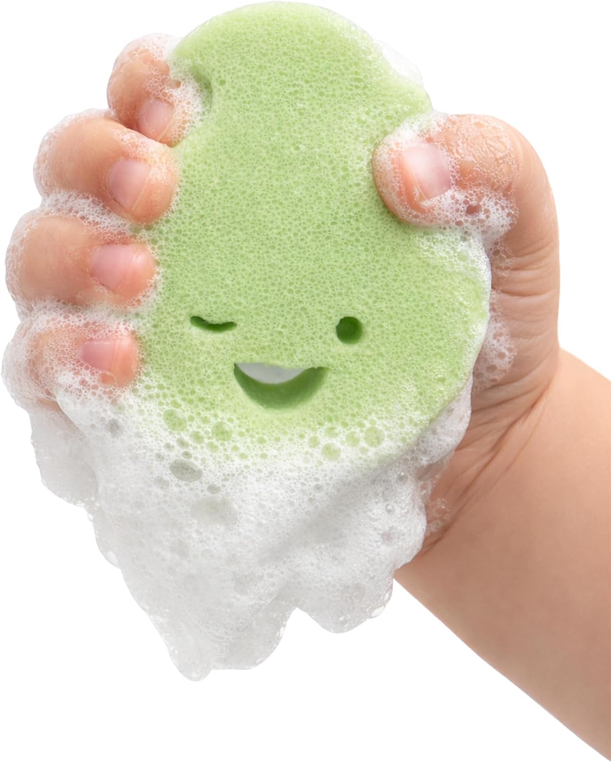 Dabble & Dollop Sponge Pop™ Kids Bath Sponge with Built-in Honeydew Body Wash + Vanilla 3-in-1 Foaming Shampoo, Body Wash & Bubble Bath - Natural Origin Ingredients, Kids Bath Set (2-Pack)