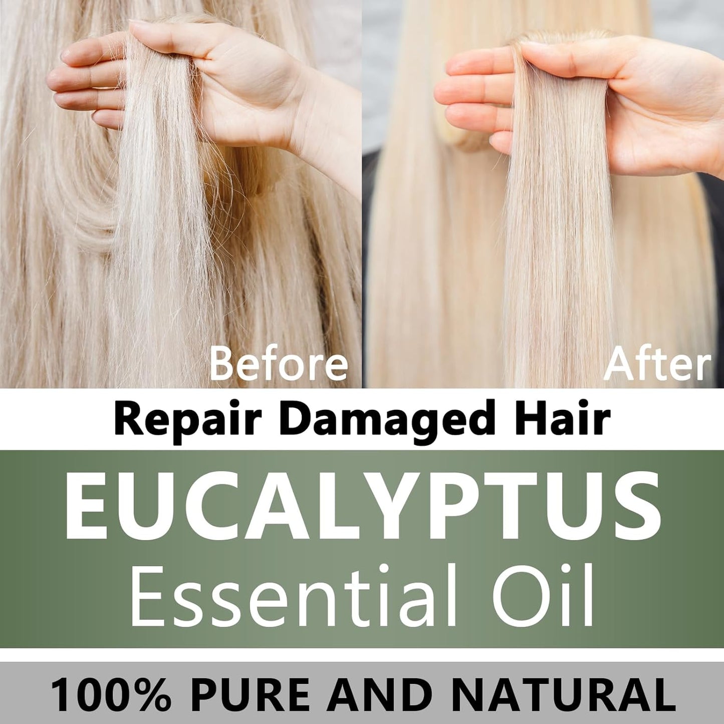 Eucalyptus Essential Oil 100% Pure & Natural Organic (3.3 Fl. Oz) for Humidifiers, Skin Care, Massage, Aromatherapy, Premium Delicate Grade with Glass Dropper for Air Freshening, Cleaning, Home