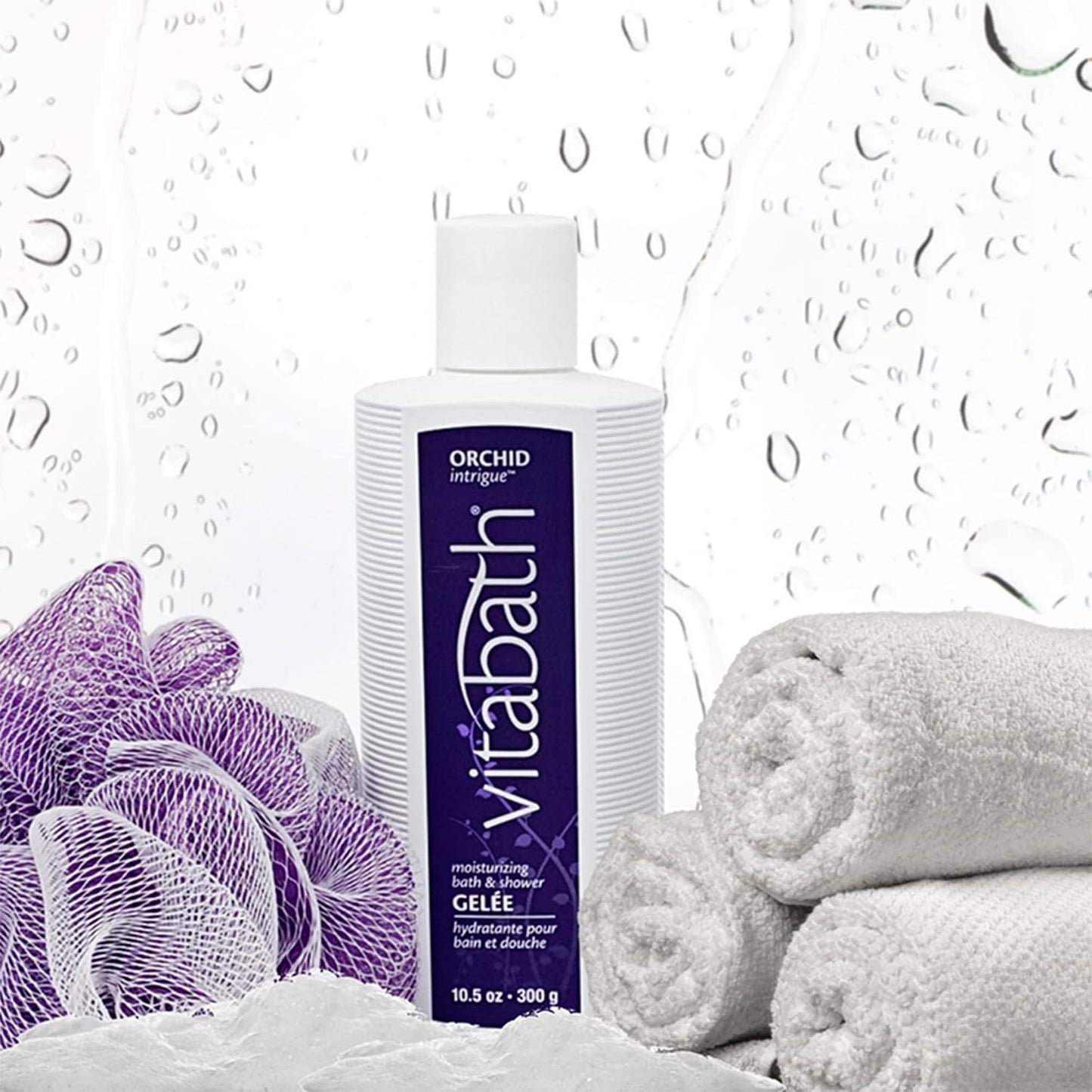 Vitabath Orchid Intrigue Moisturizing Bath & Shower Gel Wash Alluring Botanical Skin-Softening Hydrating & Soothing Skincare, Body Cleanser & Foaming Gelee Bath - Cruelty-Free - 10.5 oz