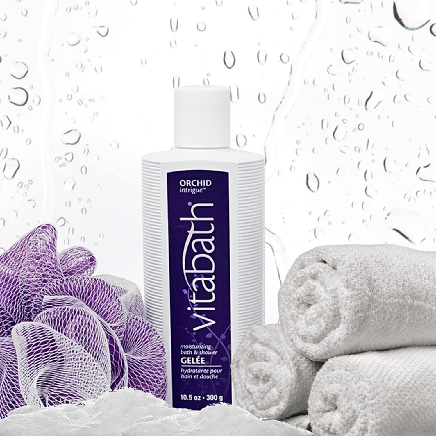 Vitabath Orchid Intrigue Moisturizing Bath & Shower Gel Wash Alluring Botanical Skin-Softening Hydrating & Soothing Skincare, Body Cleanser & Foaming Gelee Bath - Cruelty-Free - 10.5 oz