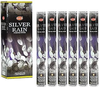 Hem Silver Rain - Box of Six 20 Gram Tubes Incense