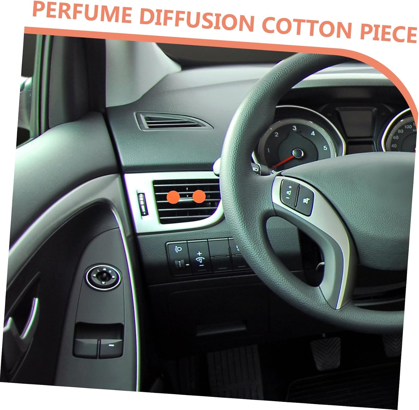 MAGICLULU 50pcs Unscented Aromatherapy Cotton Pads for Car Diffuser Versatile Essential Oil Diffuser Pads High Absorption Car Fragrance Air Freshener Compact Cotton for Odor Elimination