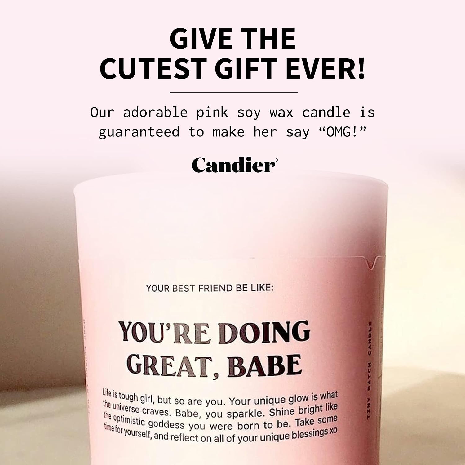 Ryan Porter “You’RE Doing Great, Babe” Candle - 100% Natural & Vegan - Made of Hand-Poured Soy Wax & Cotton Wick - Smells Lavender, Herbs, Sandalwood - Paraben, Phthalate, Lead-Free Decor Candle