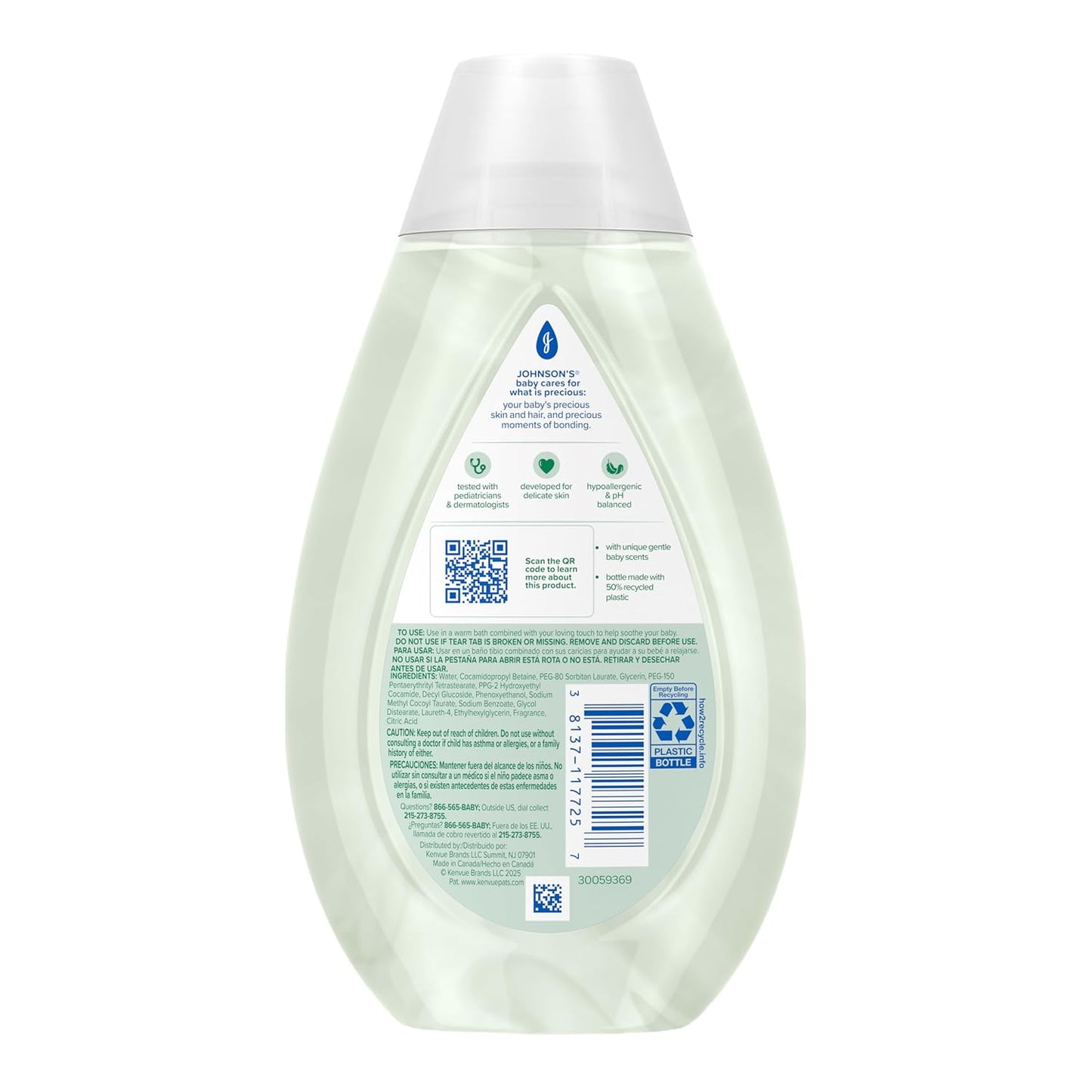 Johnson's Baby Soothing Vapor Bath with Calming Aromas to Relax Babies, Gentle No More Tears Formula, Soothes & Comforts Baby, Hypoallergenic, No Added Parabens, Sulfates & Dyes, 13.6 fl. oz