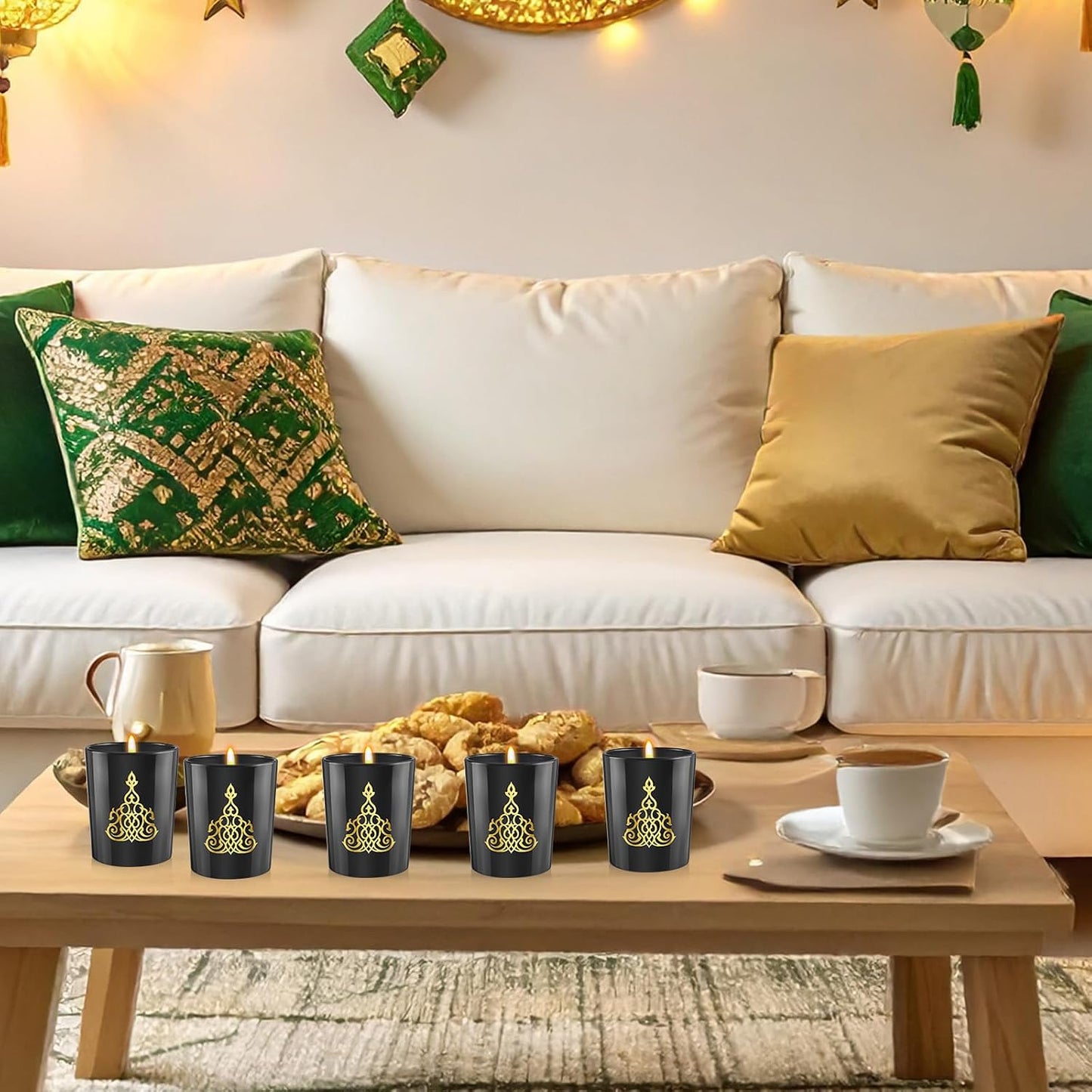 Cinrobiye 12 Pcs Ramadan Mubarak Scented Candles, Lavender Soy Wax Eid Al Fitr Candle Set for Islamic Table Centerpiece, Party Favor, Wedding, Mother’s Day, Home Decor, Ramadan & Eid Gifts