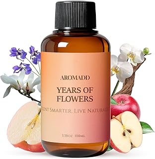 Aromadd Years of Flowers Diffuser Oil Inspired by Blooming Floral Garden, Premium Fragrance Oils for Waterless Diffuser, Freesia & Osmanthus, Long-Lasting Room Refresher - 3.38 fl oz (100 mL)