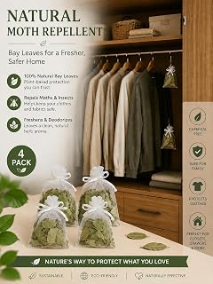Golden Bay, Natural Dried Bay Leaves, 2.82 oz (80 g), Mediterranean Aroma for Pantry, Closet and Kitchen Freshness, 100% Pure Laurel Leaf Fragrance for Home and Storage Spaces