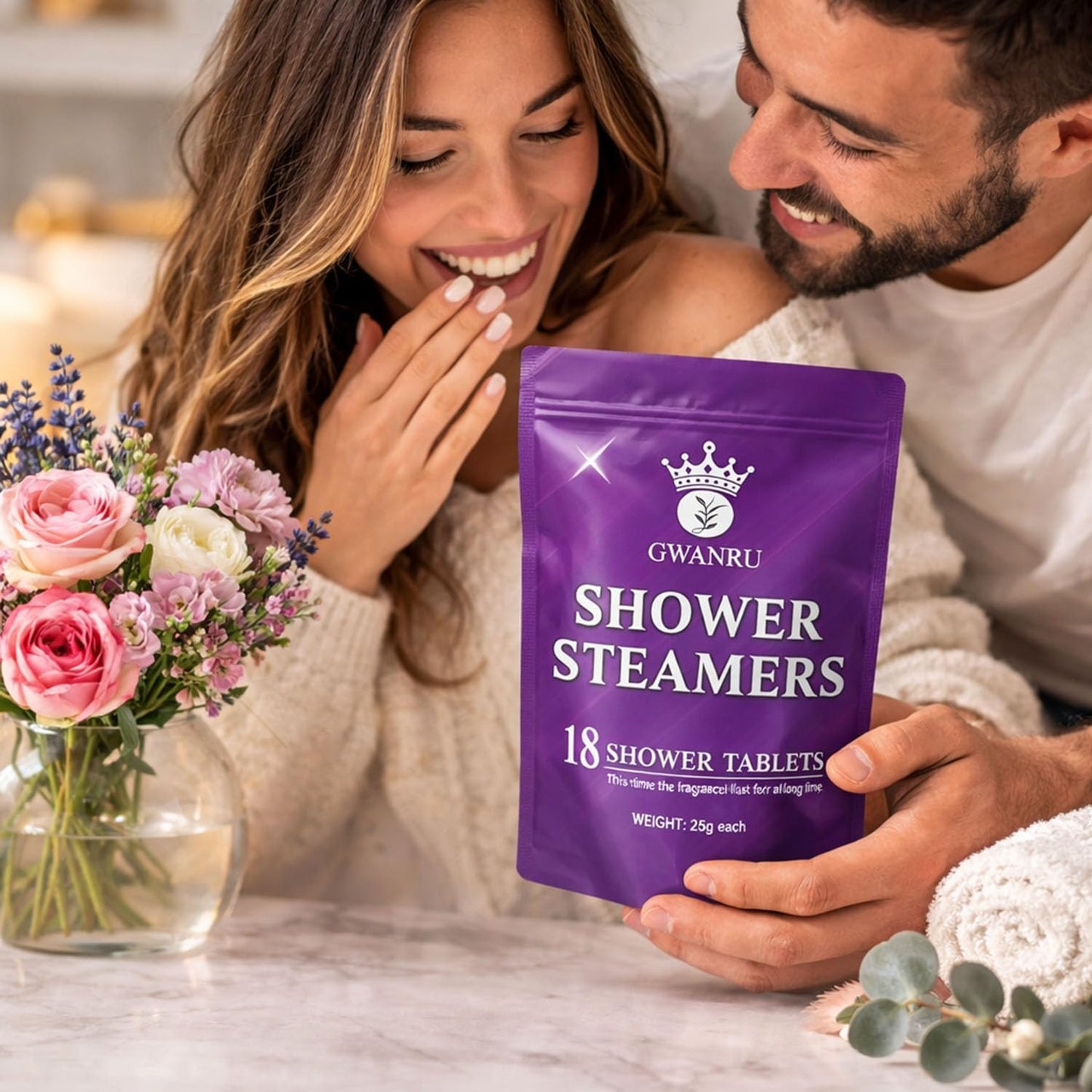 Shower Steamers Aromatherapy 18 Pack, Shower Bombs Gift Set for Women & Men, Essential Oil Shower Steamer with Lavender, Eucalyptus, Mint, Rose, Ocean & Chamomile