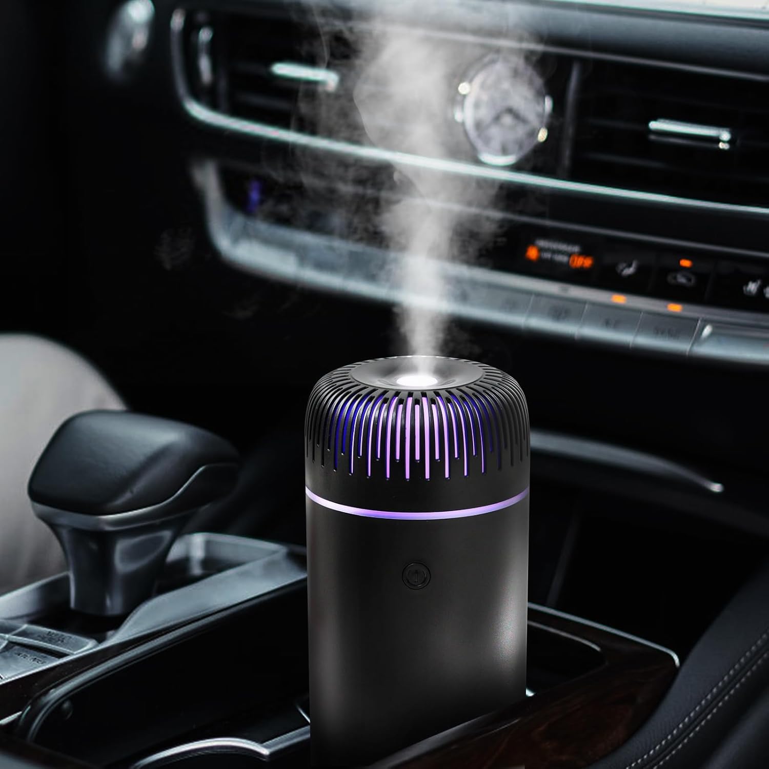 Car Humidifier Aromatherapy Essential Oil Diffuser USB Mist Mini Portable for Home Office Bedroom, 100ML, Black