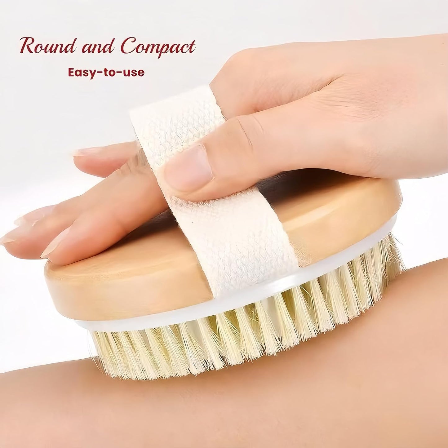 2 Pcs Dry Brushing Body Brush with Massage Nodes,Exfoliating Brush Body Scrubber for Dry Skin, Lymphatic Drainage,Promote Circulation,Soft Skin