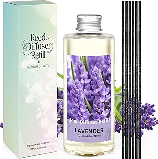 SCENTORINI Reed Diffuser Oil Refill, Lavender Diffuser Oil 6.76 Fl Oz, Natural Scented Essential Oil Refill Long Lasting Summer Home Fragrance for Room Spa Aromatherapy Bathroom Home Decor