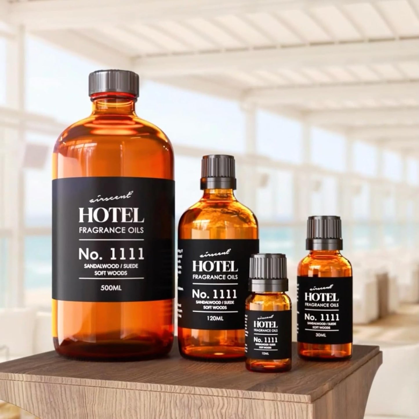 AirScent My Way Diffuser Oil No. 1111 Inspired by the 1 Hotel Scent - Sandalwood Suede Soft Woods - Fragrance Oil Blend for Ultrasonic and Waterless Diffusers and Crafting - 500 mL, 16.9 fl oz Bottle