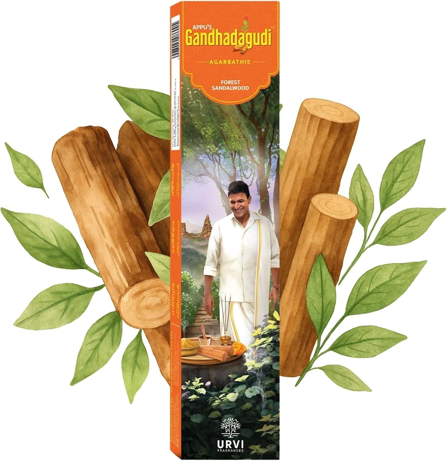 Forest Sandalwood Incense Sticks – 100g | Handmade, Toxin-Free, Long-Lasting Fragrance | Natural Resin Aroma for Meditation, Yoga & Home Use