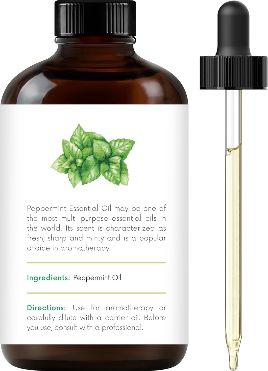 Handcraft Blends Energy & Zest Set: Peppermint and Lemon Essential Oils – (2 x 4 Fl Oz) – 100% Pure & Natural – for Diffuser, Aromatherapy, and DIY Projects