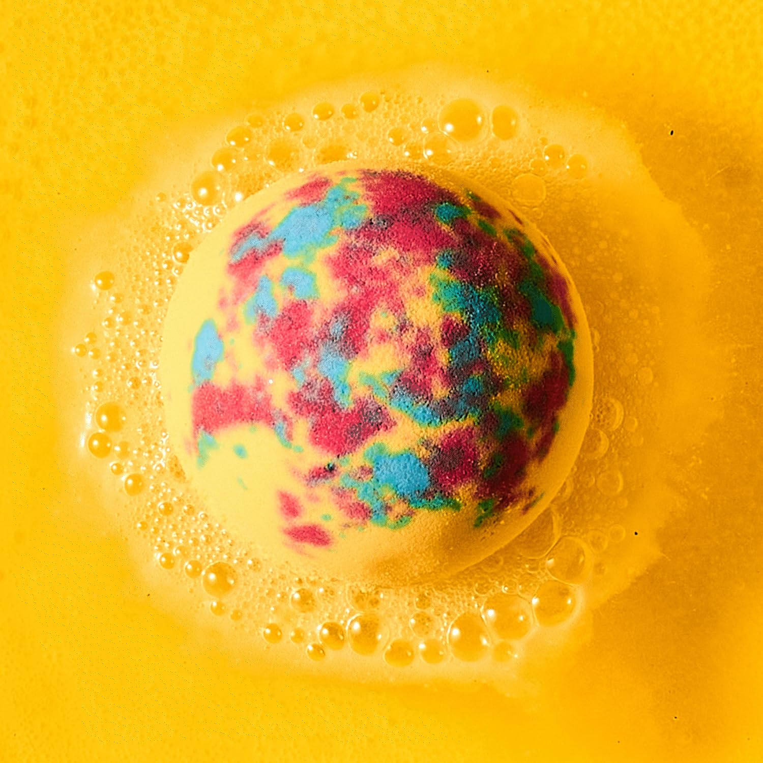 Da Bomb Bath Tie Dye Yellow Bath Bomb, 7oz, Passion Fruit