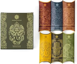 Jembrana Incense Cones - Mix 6 Scents (60 Cones Total) - Lotus, Gardenia, Sandalwood, Healing Spirit, Mindfulness & Floral Goddess - Authentic Balinese Handcrafted Gift Set