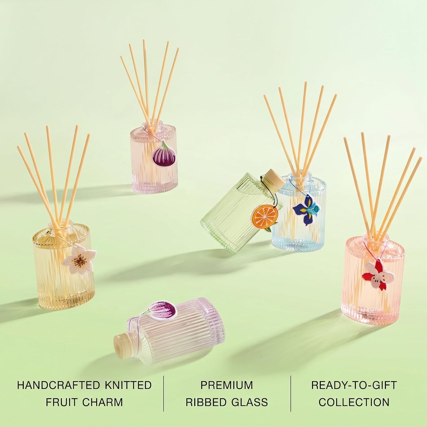 COCORRÍNA Reed Diffuser, Sage & Citrus Scent Oil Diffuser, 6.09 fl oz, 8 Reeds, Long-Lasting Home Fragrance, Bathroom Bedroom Shelf Decor & Gifts