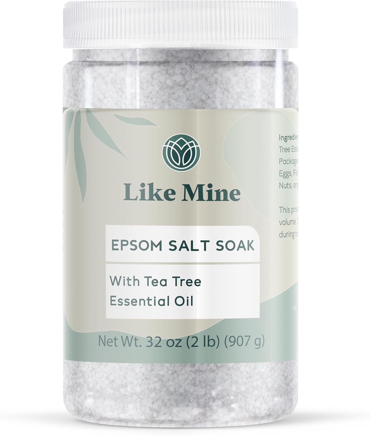 Like Mine Epsom Salt Soak with Tea Tree Essential Oil, 2 lb, Bath & Foot Soak Magnesium Sulfate Blend