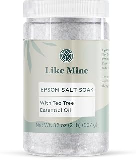 Like Mine Epsom Salt Soak with Tea Tree Essential Oil, 2 lb, Bath & Foot Soak Magnesium Sulfate Blend