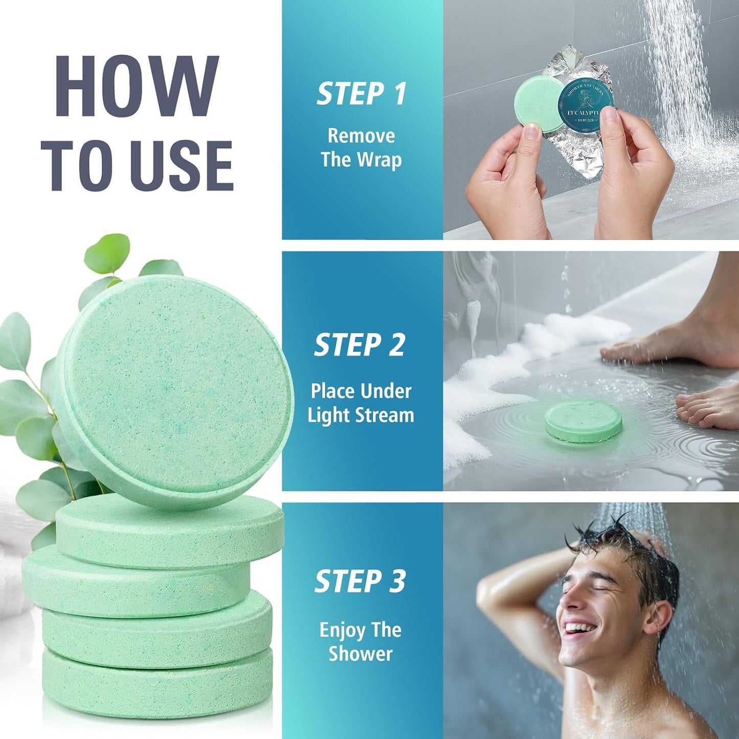Shower Steamers for Men Daily Relaxation, Gifts for Men, Dad, Teen | Birthday & Christmas Gift for Him, Husband, Boyfriend, Premium Natural Essential Oils Aromatherapy for Soothing Daily Stress