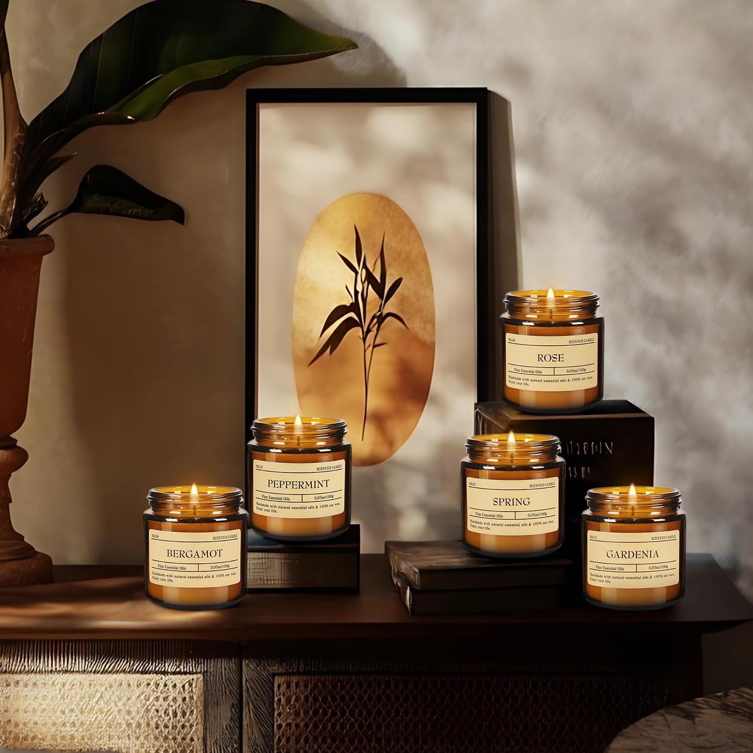 Scented Candle Set 24 Pack (3.05oz Each) - Aromatherapy Candles with Essential Oils, Smokeless Soy Wax Candles in 12 Scents, Gift for Women/Mom, Valentine/Mother's Day/Christmas/Birthday