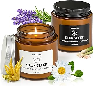 Scented Candle Gift Set, Soy Candles for Women, Sleep Candles for Home Scented, 2 Pack Aromatherapy Candle for Relaxing, Sleep, Stress Relief & Home Decor