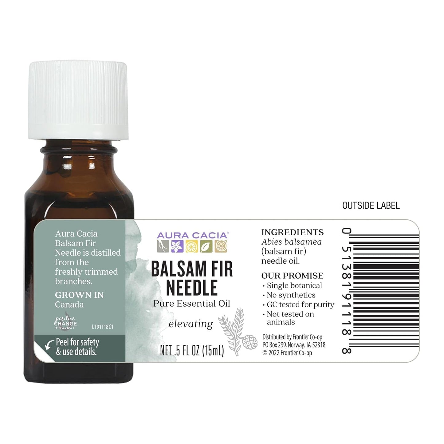 Aura Cacia Balsam Fir Needle Essential Oil | GC/MS Tested for Purity | 15ml (0.5 fl. oz.)