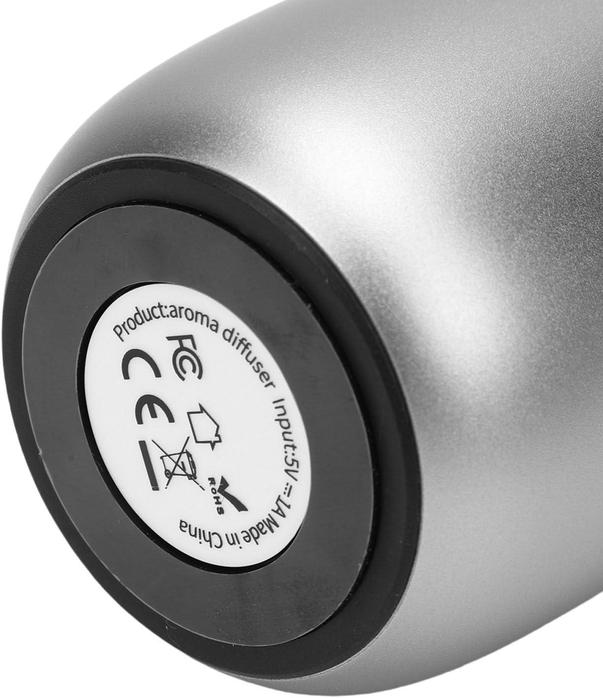 Waterless Essential Oil Diffuser, 15ml Waterless Diffuser for Essential Oil Nebulizer, Portable Aromatherapy Air Scent Diffuser for Home Car Room Office (Ti Silver)