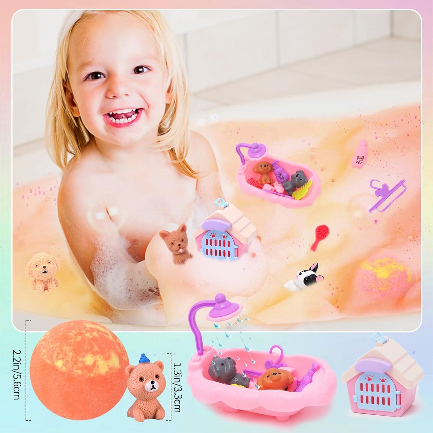 Bath Bombs for Kids with Surprise Inside for Girls Boys Toddlers Organic Kids Bath Bombs with Toys Inside Ideal Birthday Christmas Gift Set