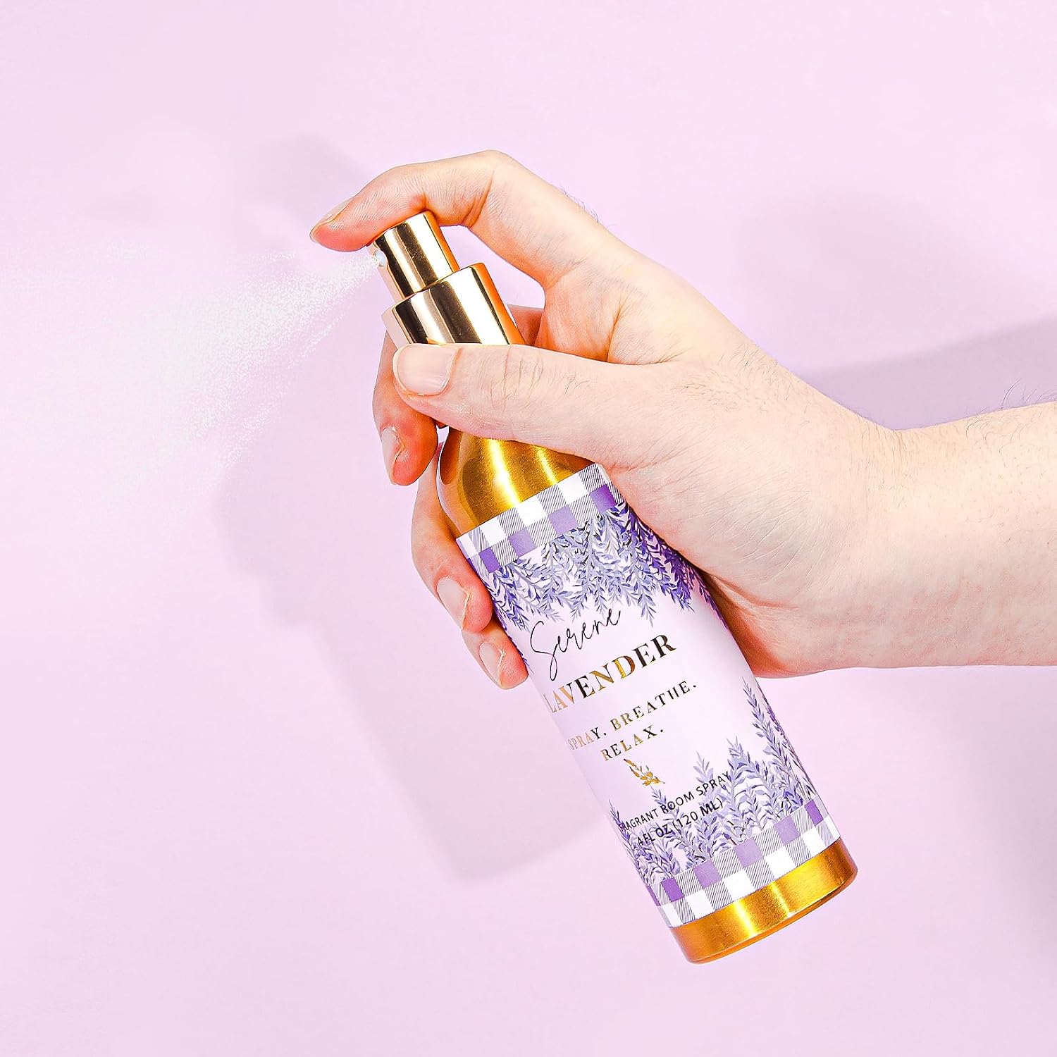 Room Spray, Serene Lavender, 4 fl oz, Air Freshener for Home, Long-Lasting Odor Eliminator for Bathroom and Office