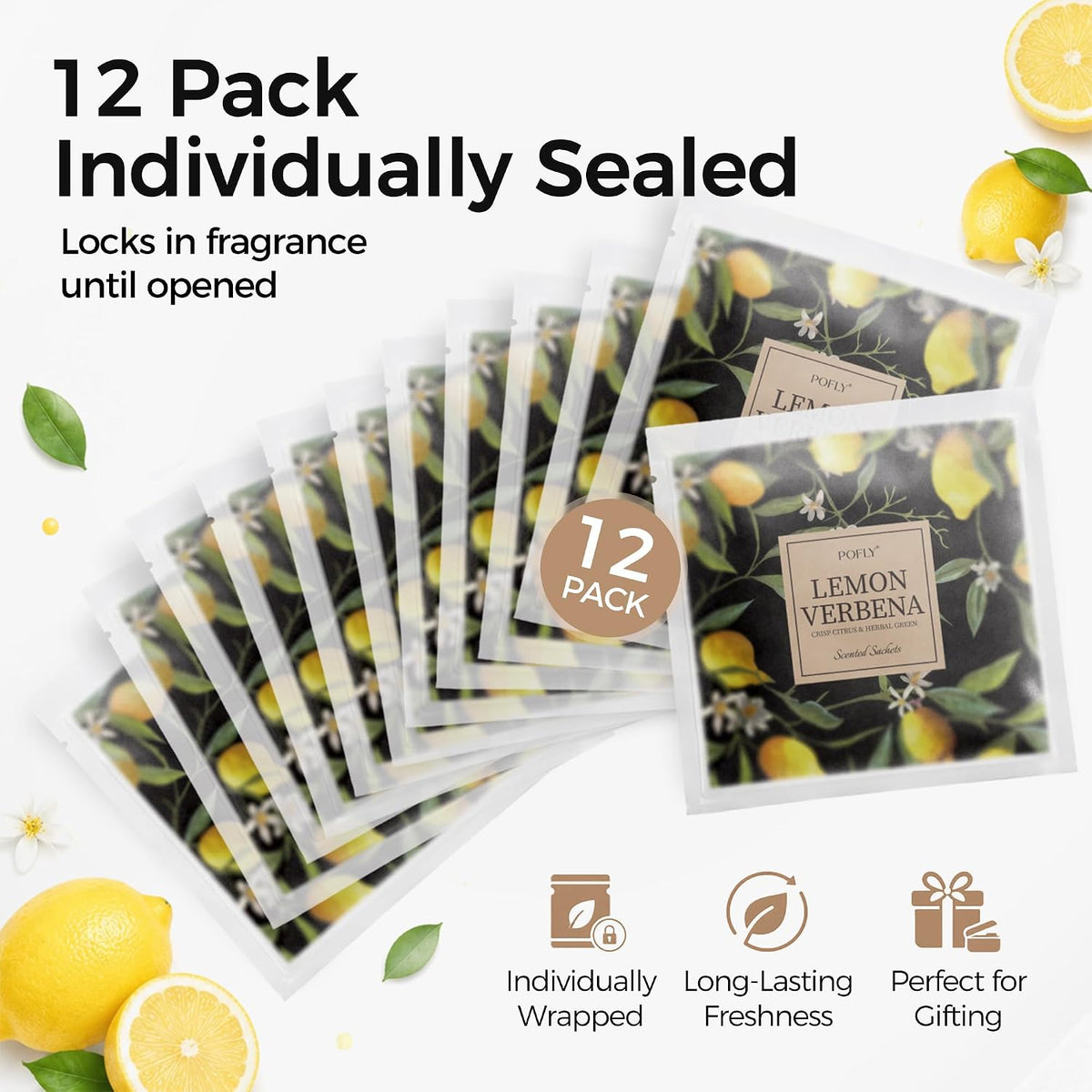12 Pack Lemon Scented Sachets