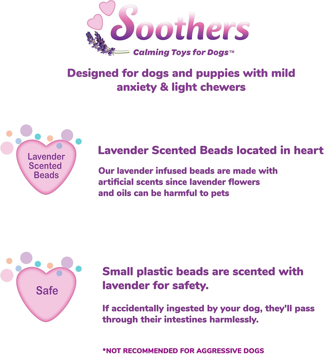 SPOT Soothers- On The Go Sachets- Separation Anxiety Toys for Dogs & Puppies, Scented with Calming Lavender Fragrance Beads to Safely Calm Pets During Travel and Vet Visits, 2pcs