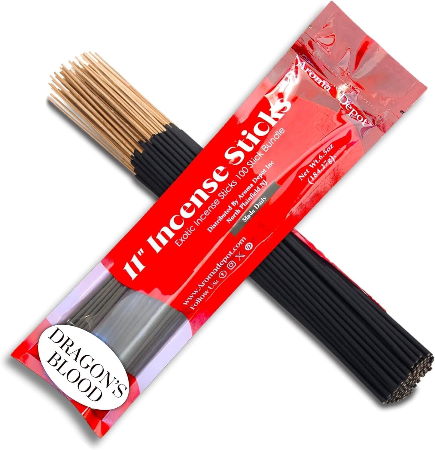 Egyptian Musk Exotic 11'' Incense Sticks. Approx. 85 to 100 Sticks Per Bundle, Each Natural Stick Burns for 45 mins to 1 Hour Each. Long Lasting. 100% Pure