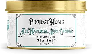 Coco Limone Pet Odor Eliminator Candle, Coconut Lime Scent, 12oz, Eco-Friendly Soy Wax, Made in USA, Pet-Safe, Natural Odor Removal Candle, Non-Toxic, Phthalate-Free, Cotton Wick (Sea Salt)