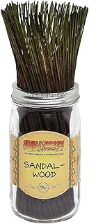 Wild Berry Incense Sticks - Sandalwood - Lovely Sandalwood Scent with Cedarwood and Amber - Hand Dipped in the USA (100 Count)
