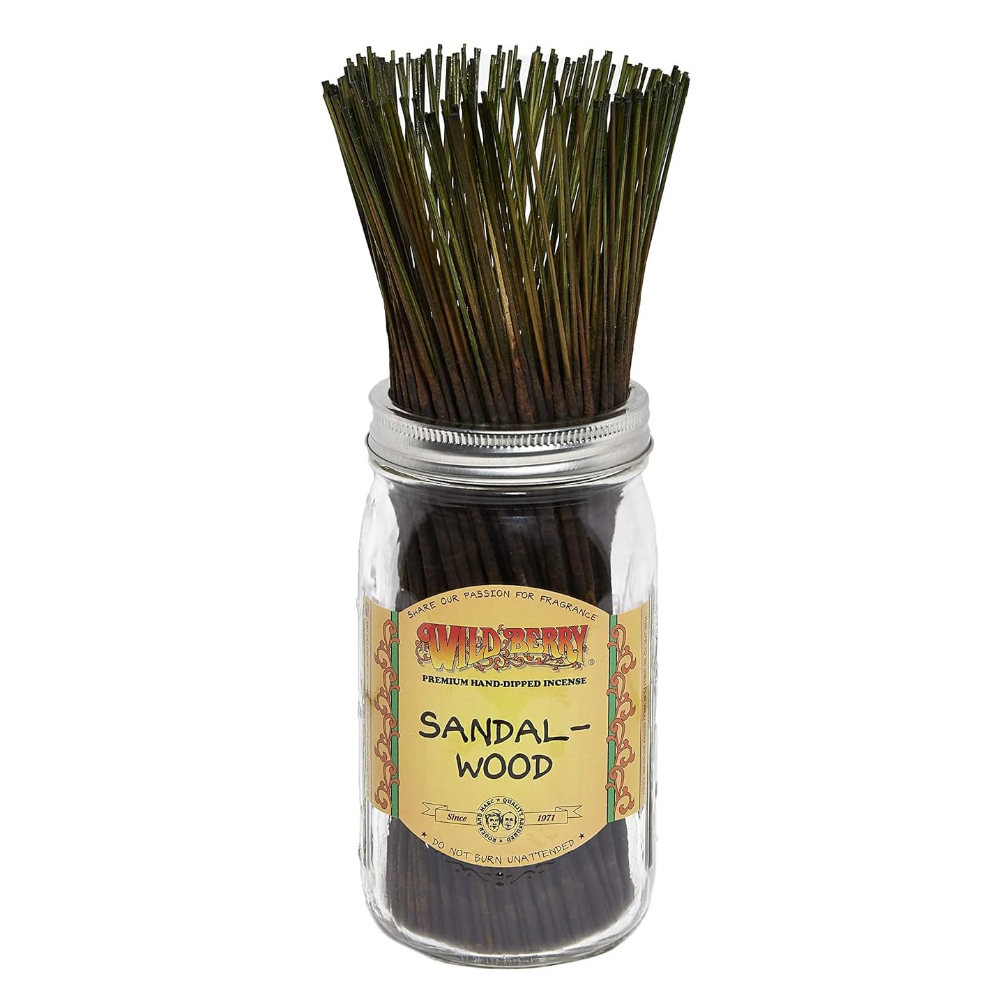 Wild Berry Incense Sticks - Sandalwood - Lovely Sandalwood Scent with Cedarwood and Amber - Hand Dipped in the USA (100 Count)